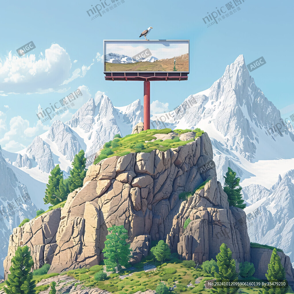 山區(qū)廣告牌