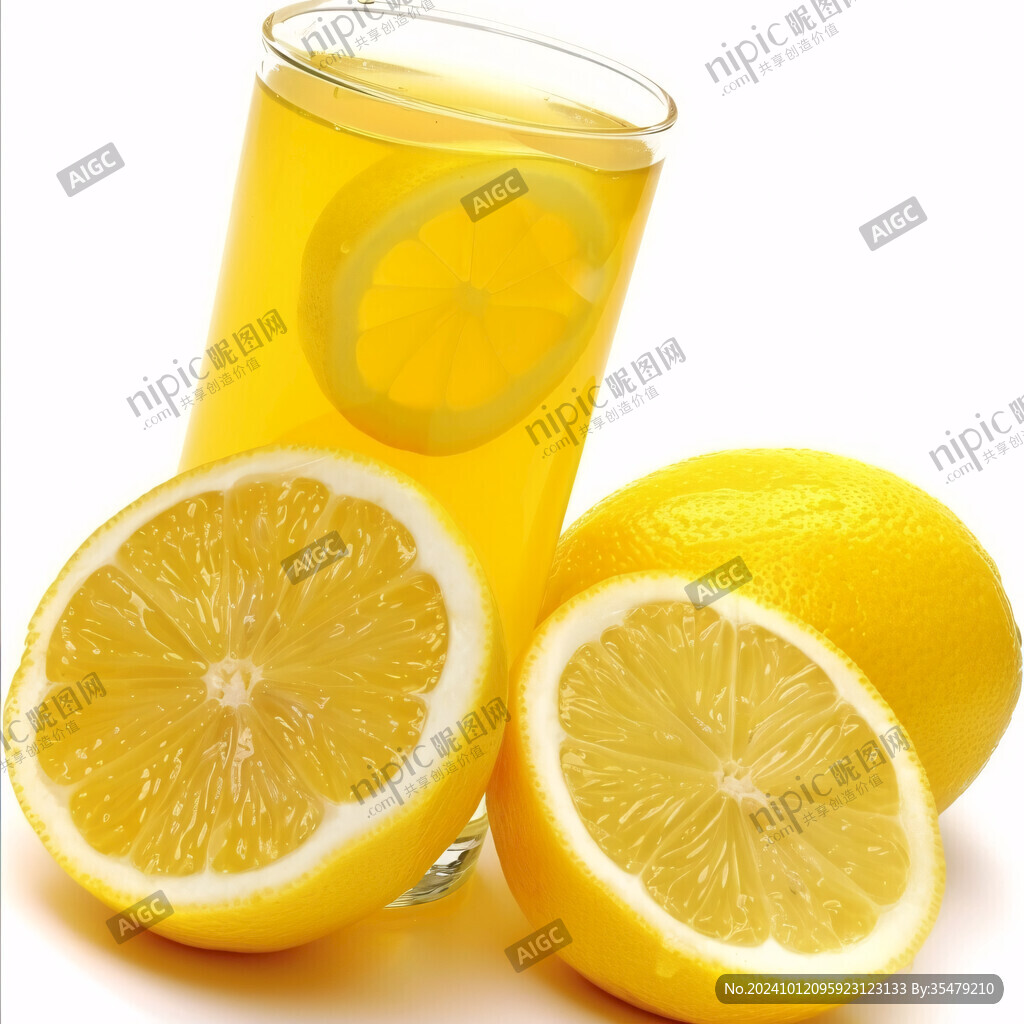 檸檬素材水果切片