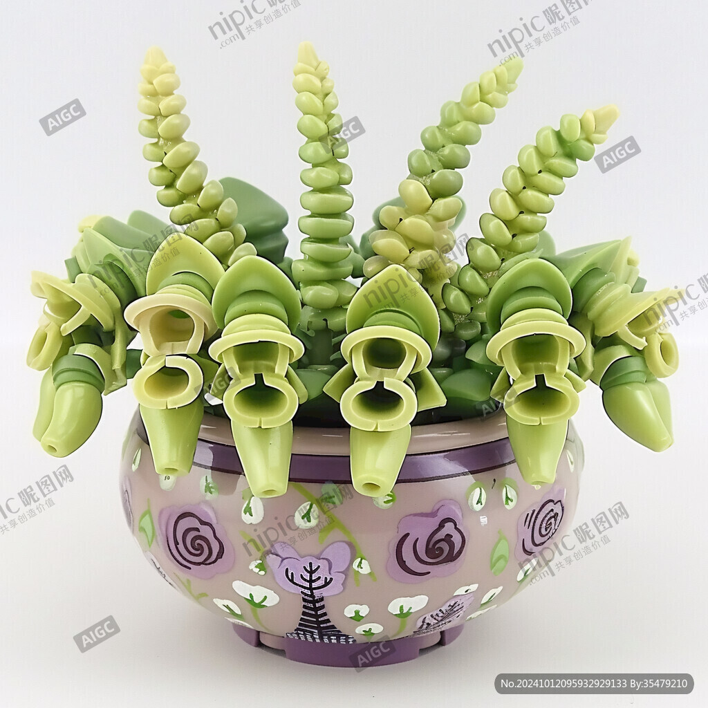 蛇形植物盆栽插圖