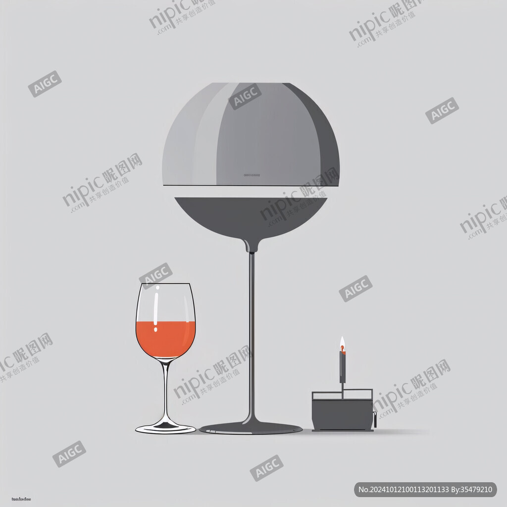 創意簡約燈酒杯素材
