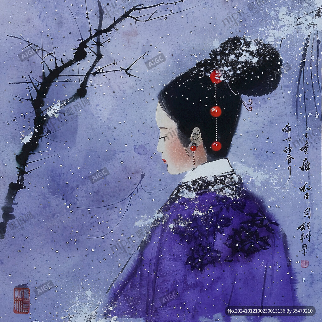清宮美女插畫
