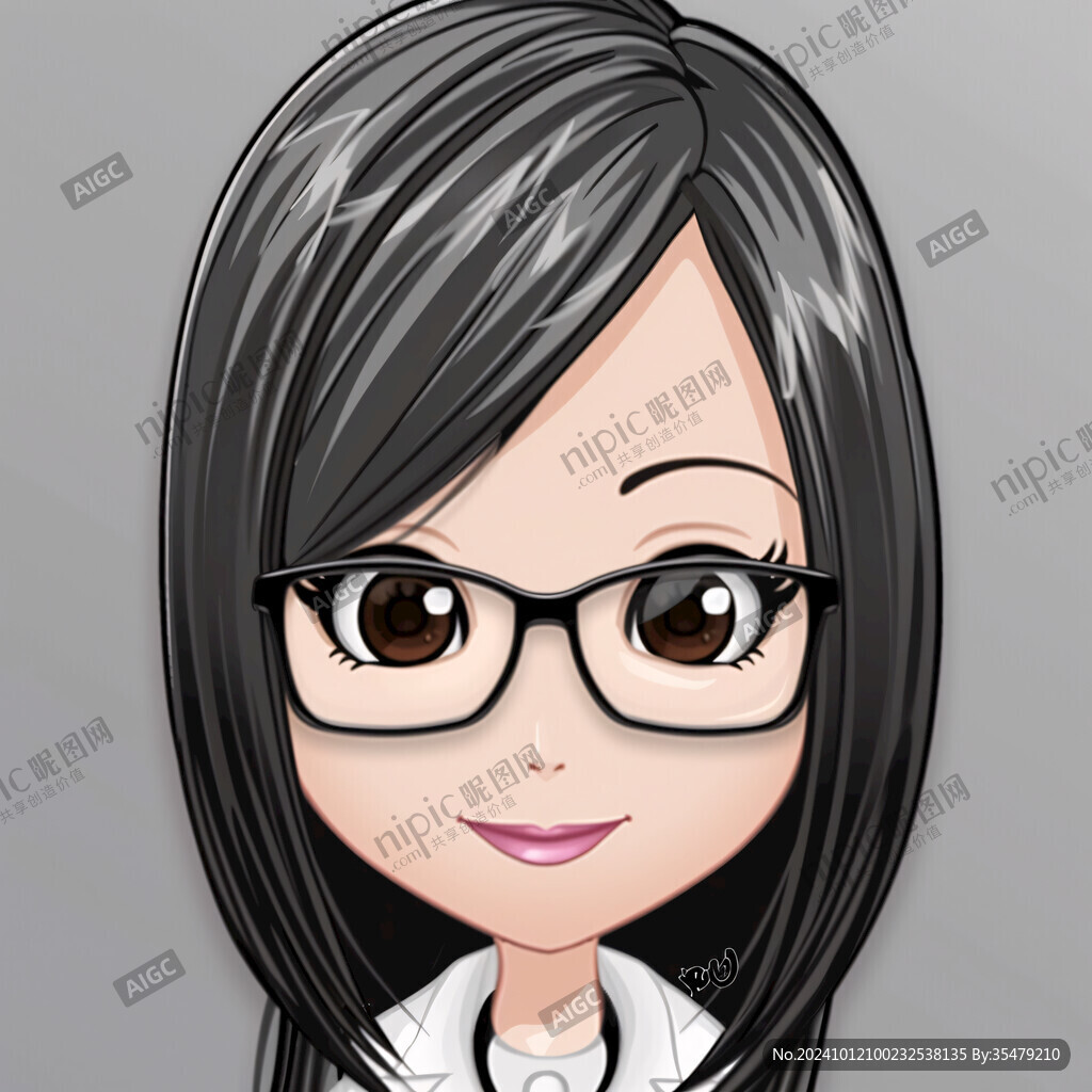 戴眼鏡q版女孩