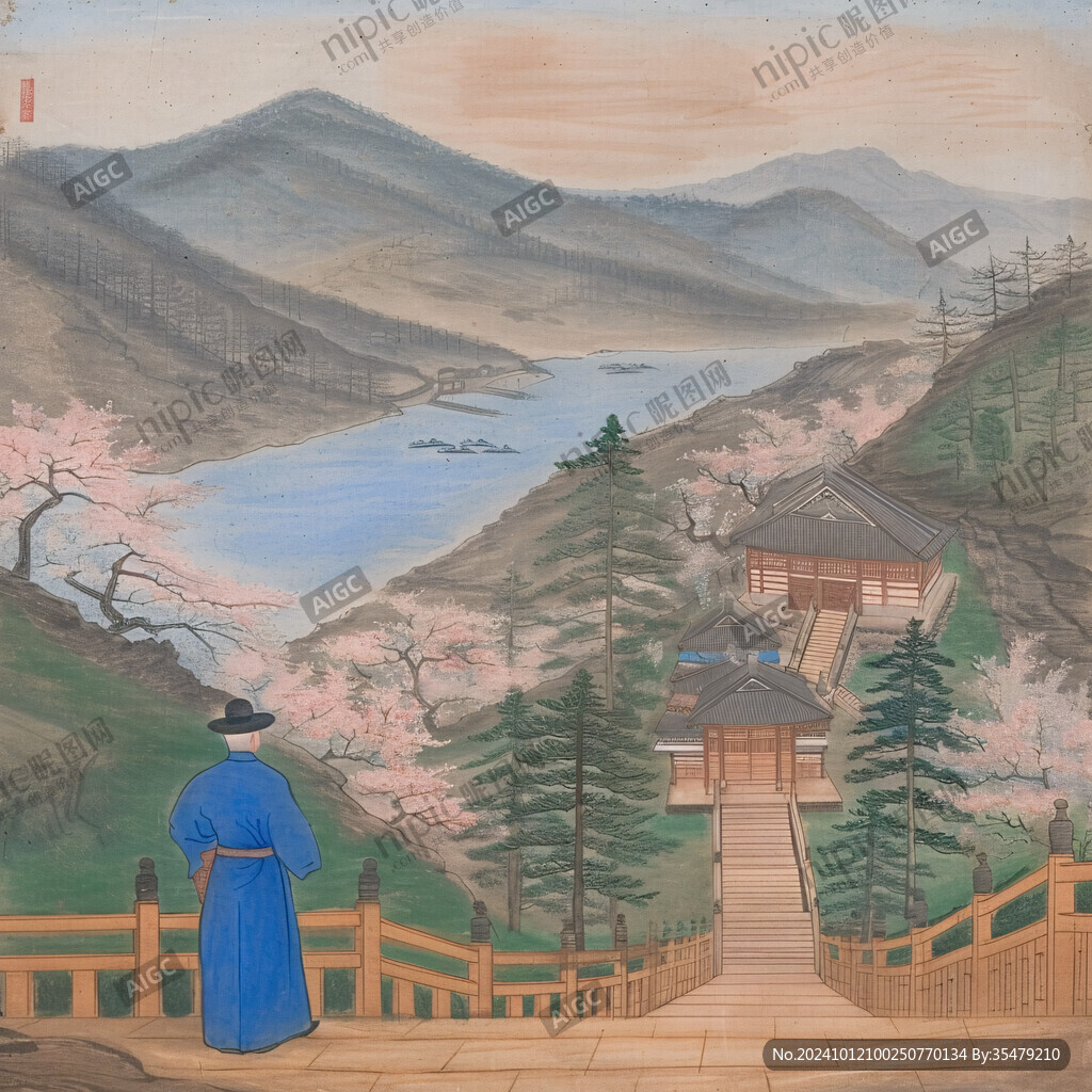 杜甫故里插畫