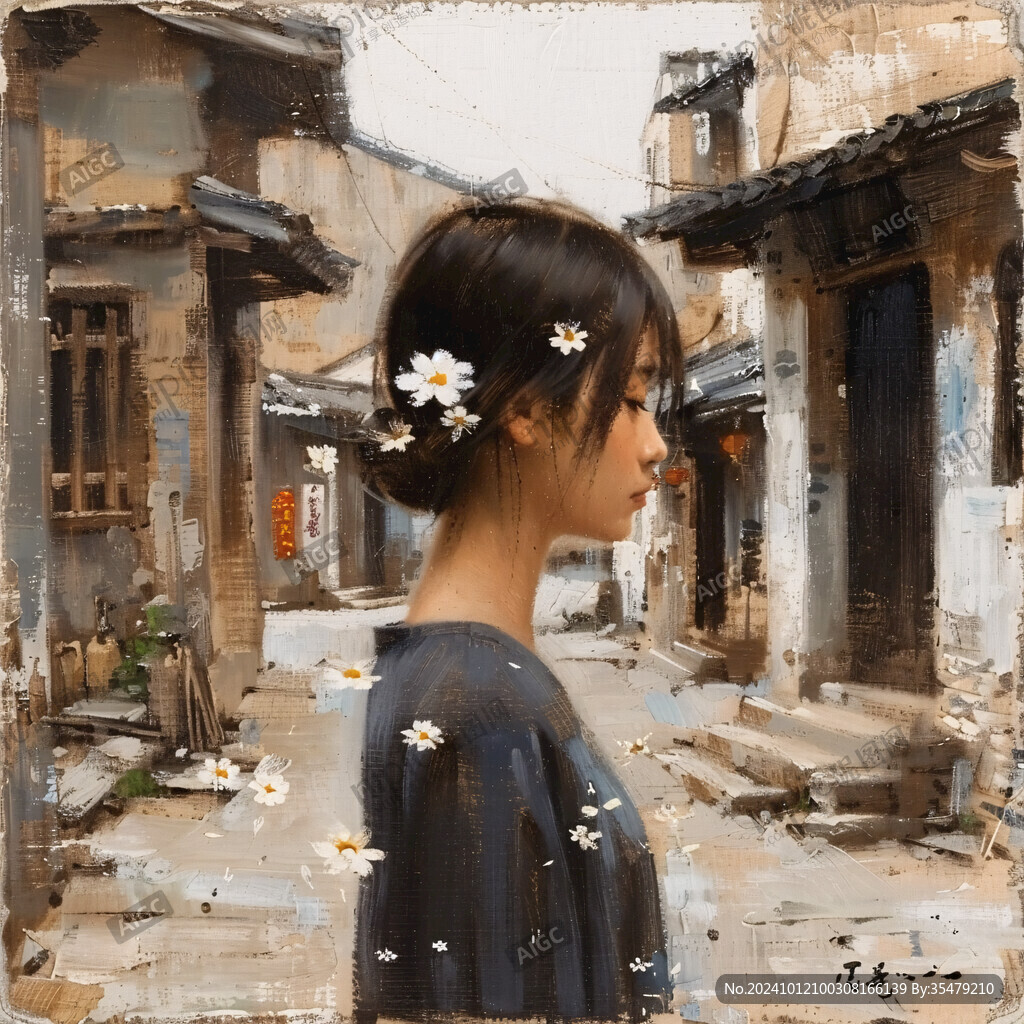 古鎮(zhèn)油畫印花