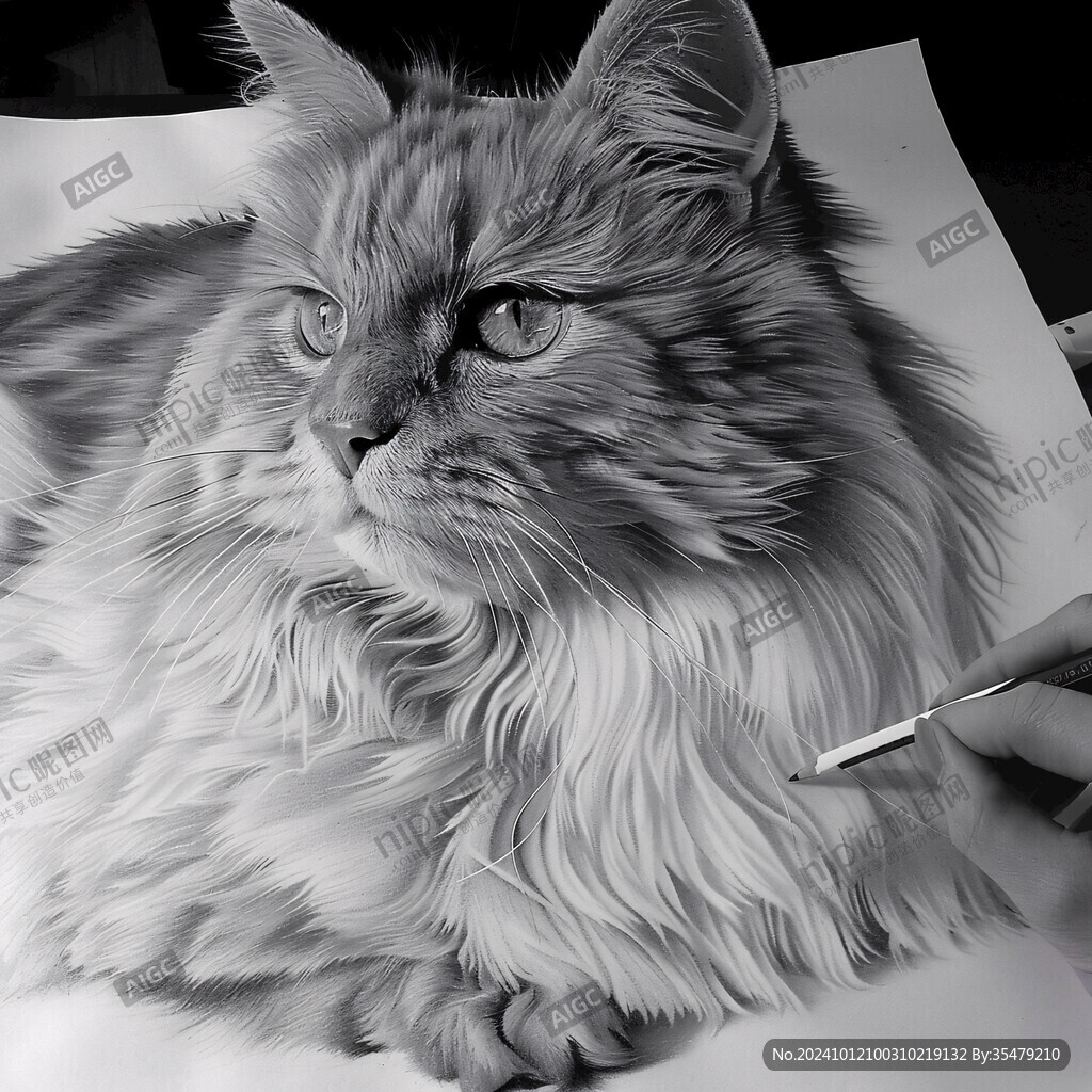 繪畫作品貓插畫