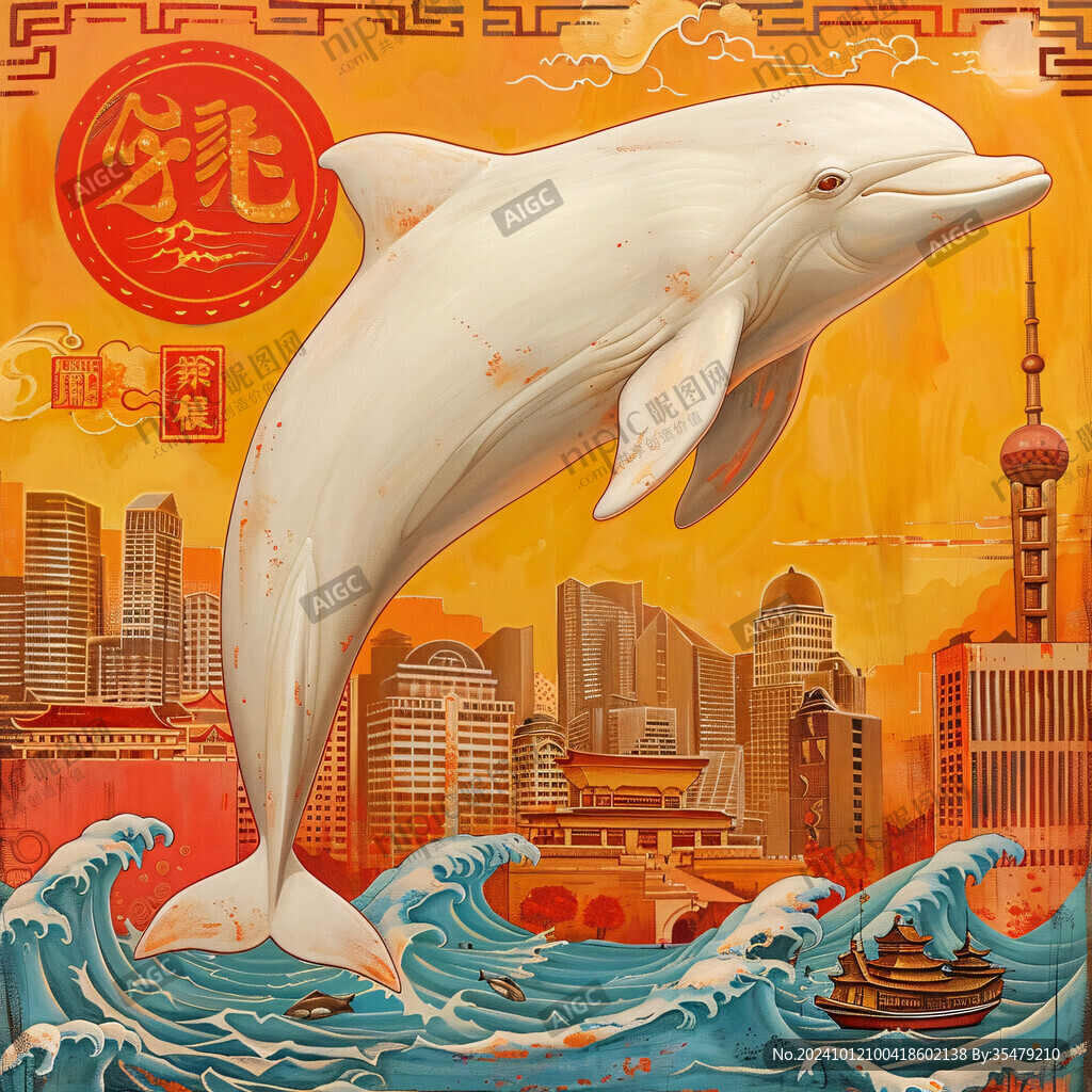 鯤鵬國潮插畫
