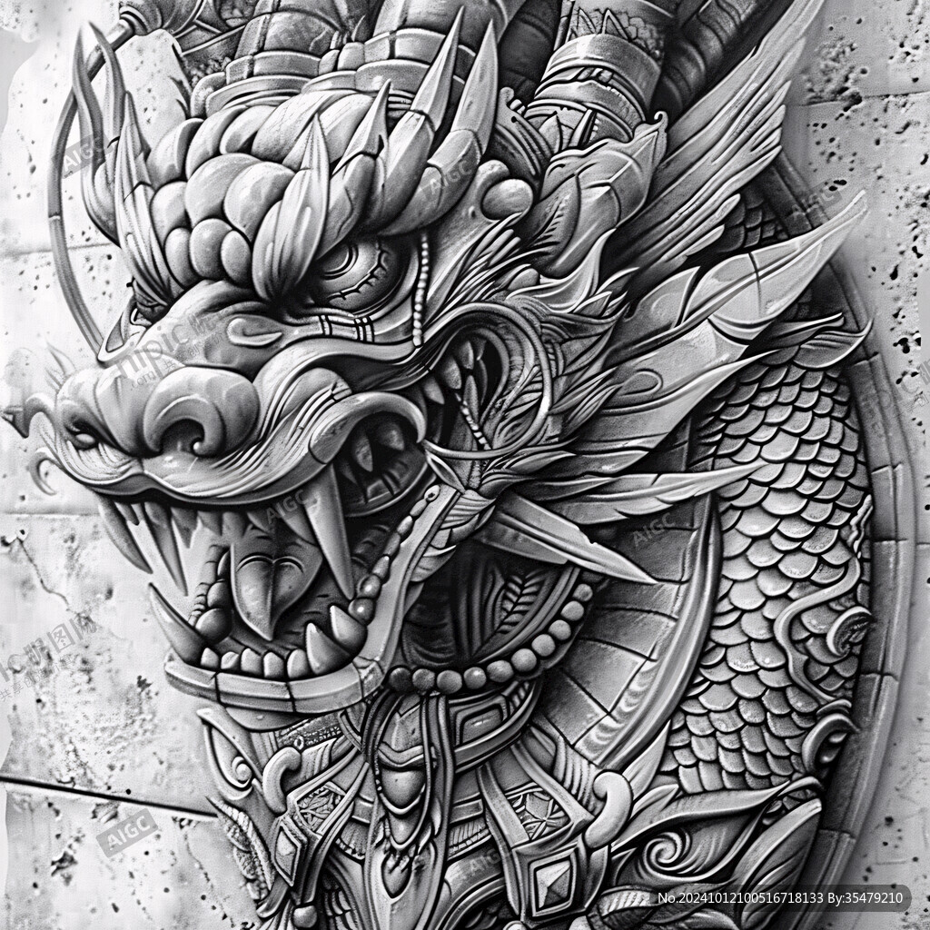 龍頭線描畫