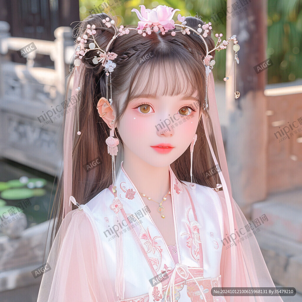 換裝漢服女孩