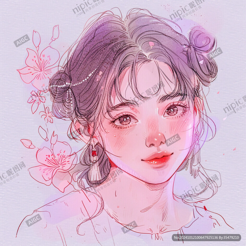 整容整形花季少女插畫