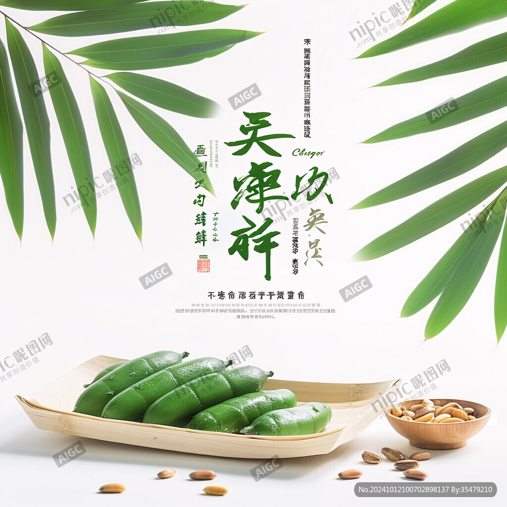 粽享美味毛筆字