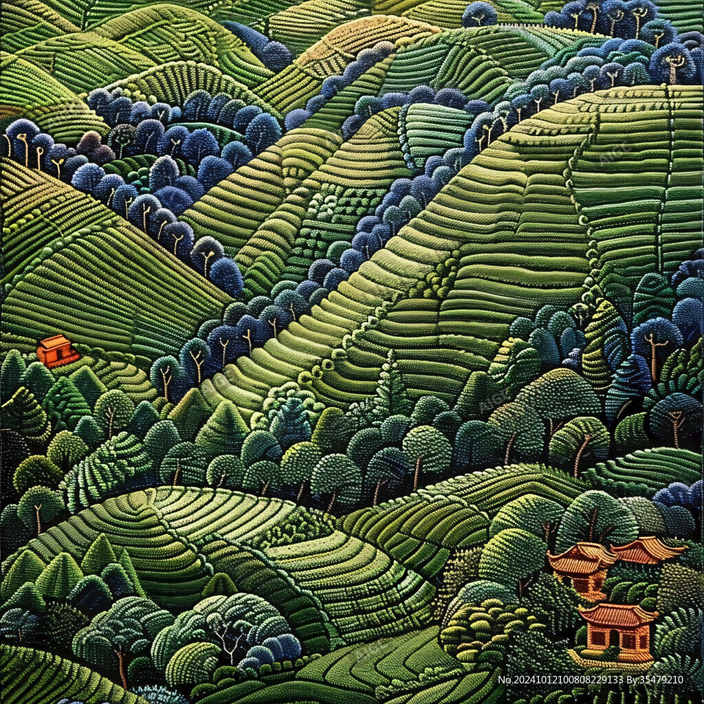 茶園裝飾畫(huà)
