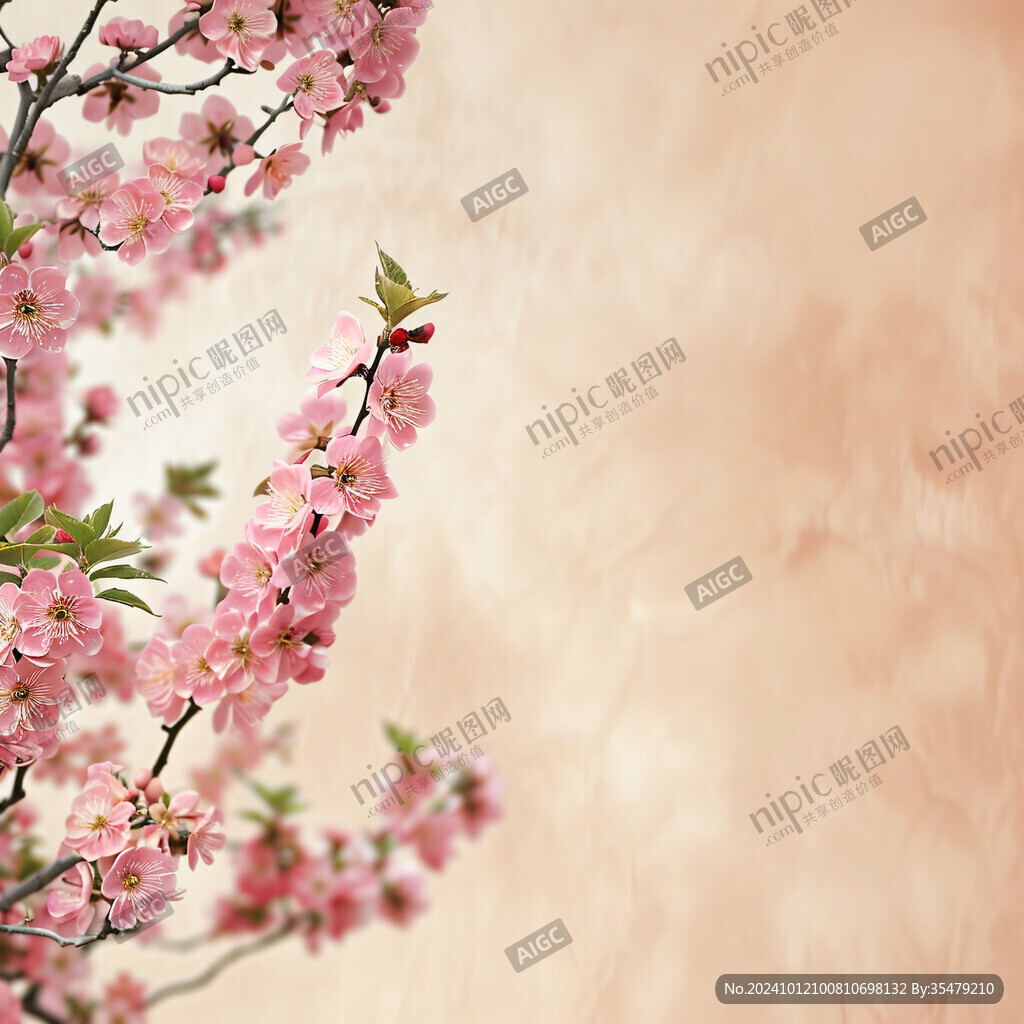 桃花主題背景畫面素材