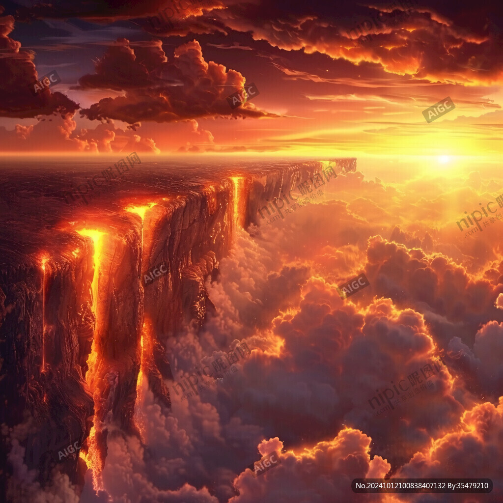 立體畫云海