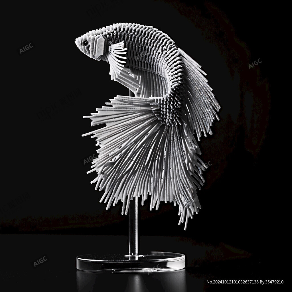 魚躍擺件
