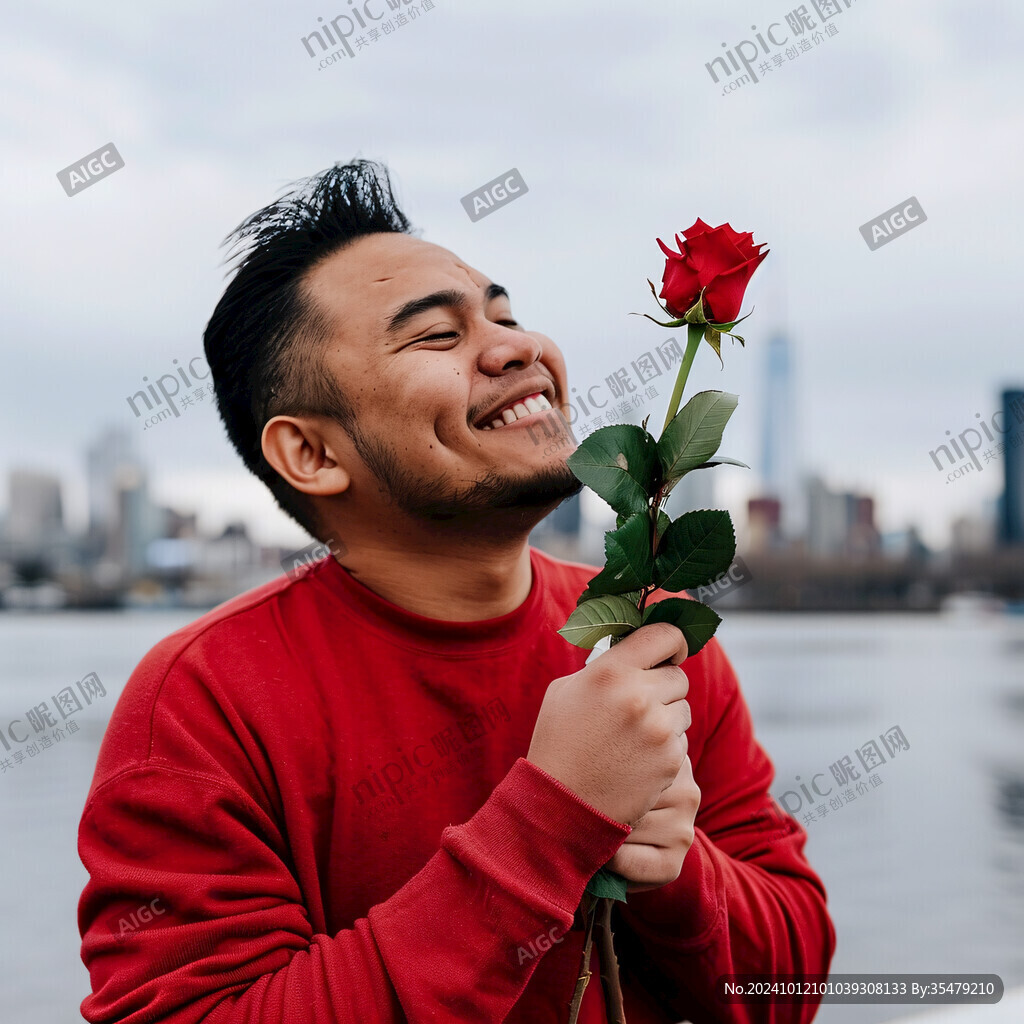 賣花的男青年