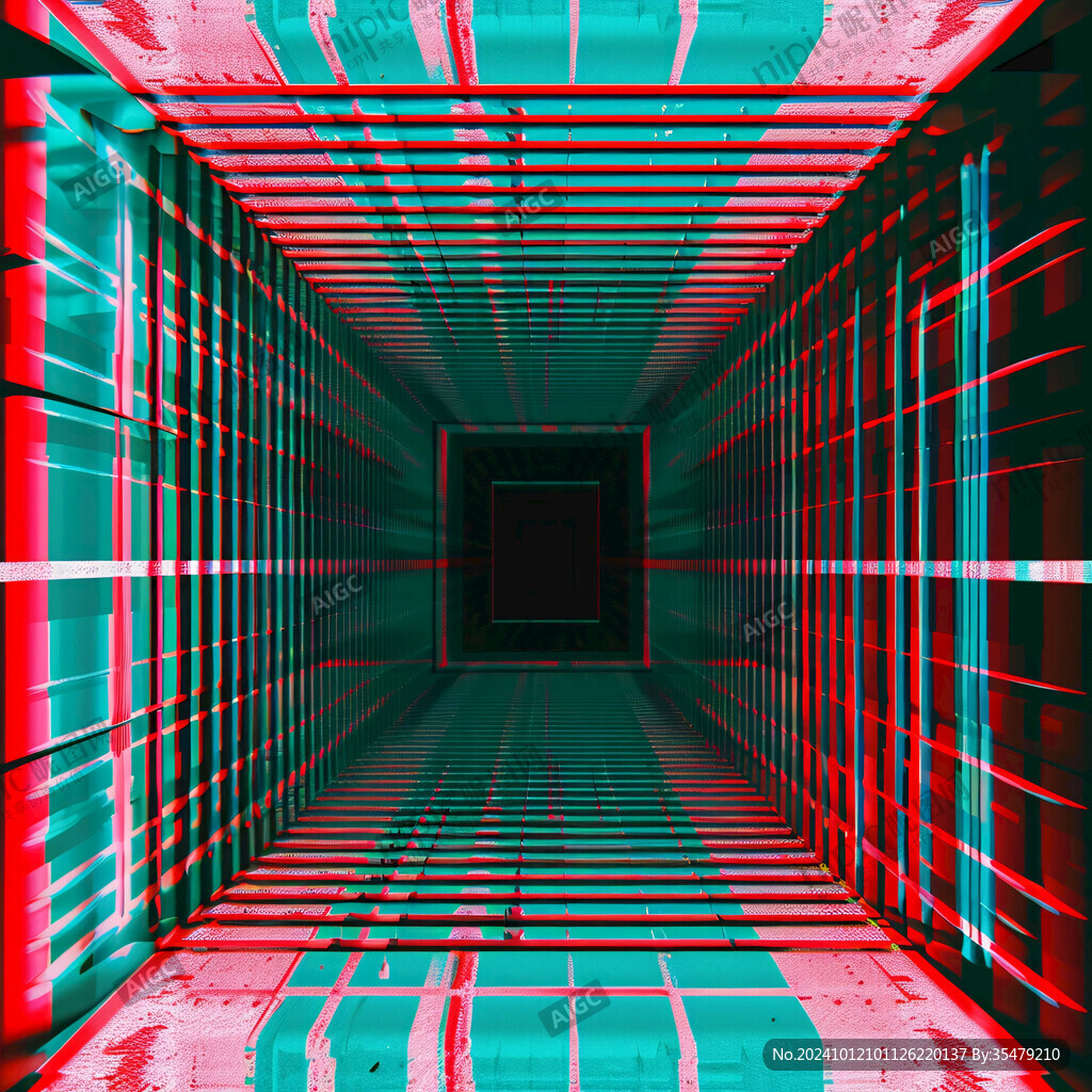 紅色科技空間感