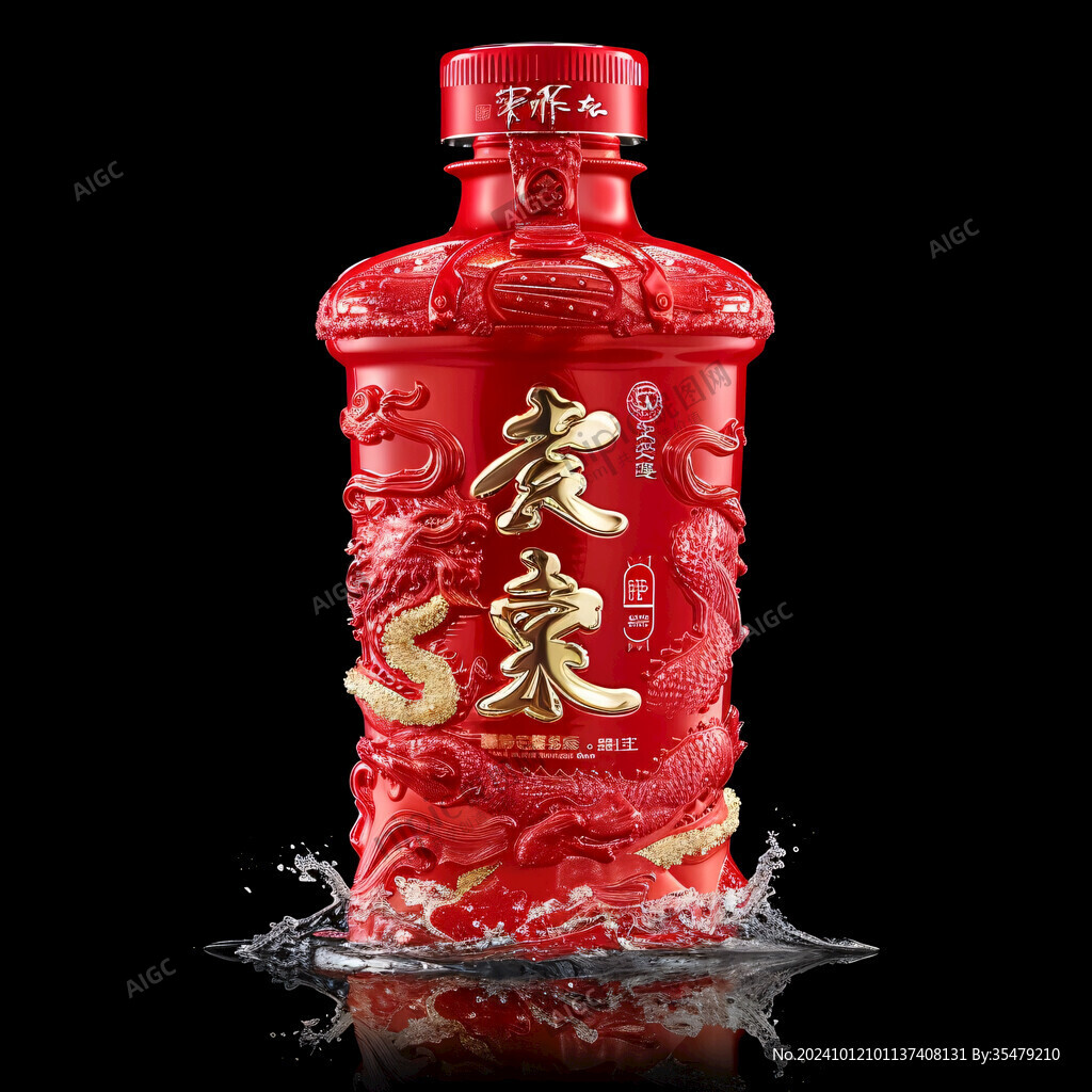 白酒瓶設計雙龍戲珠