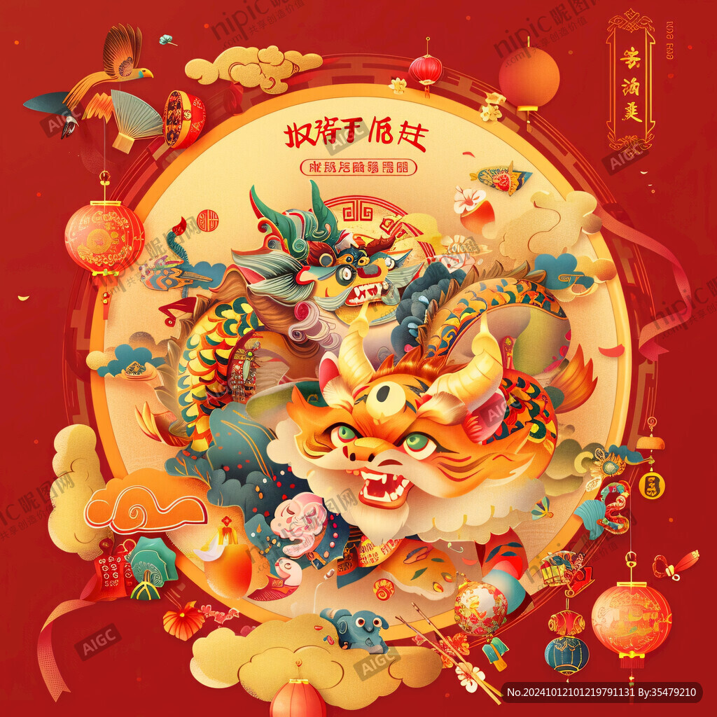龍年國潮插