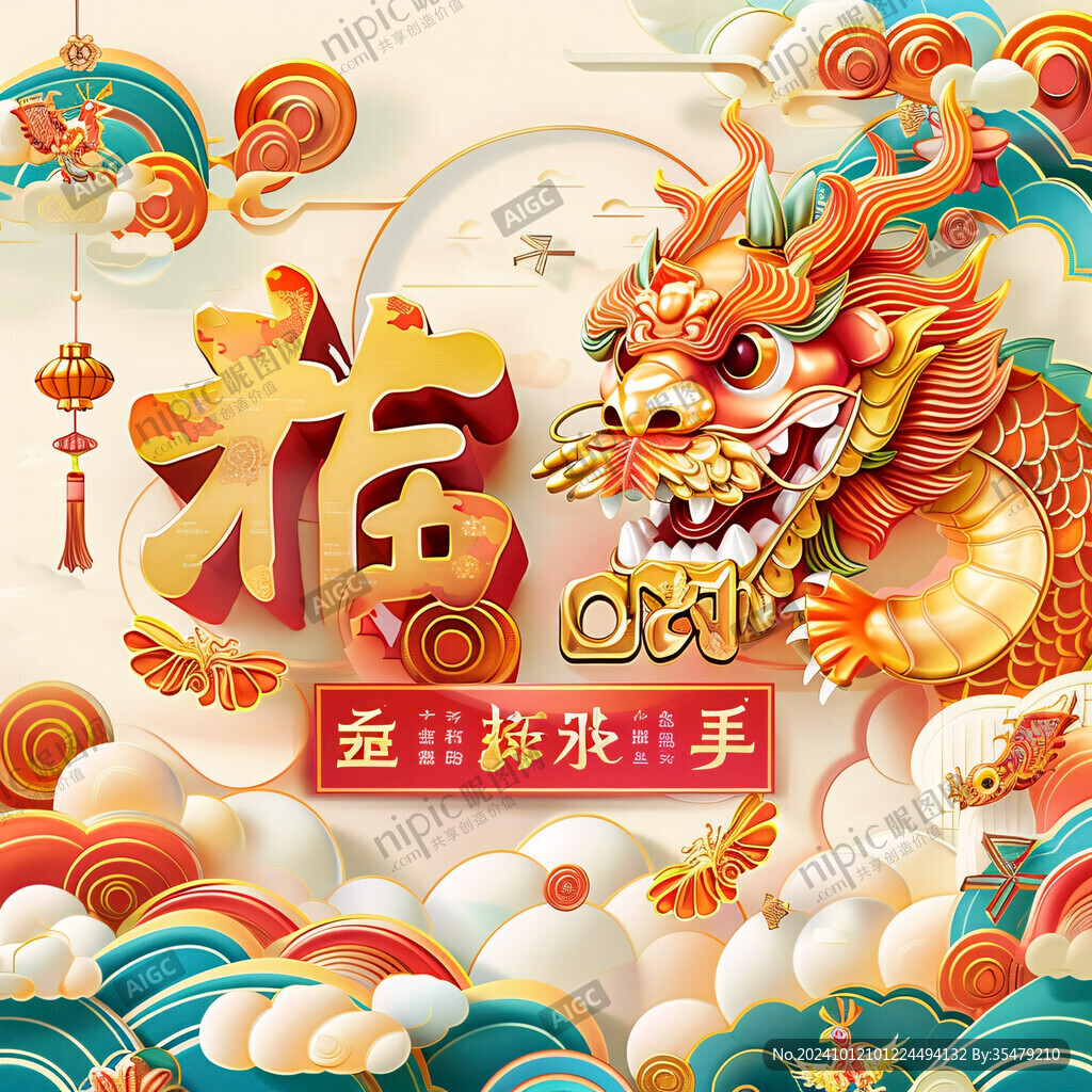 龍年海報國潮龍年