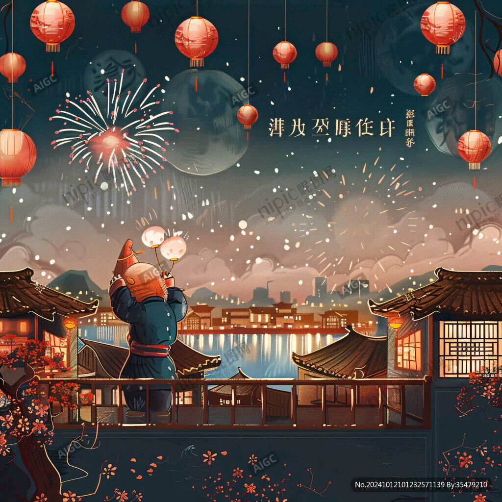 新年平面廣告插畫(huà)