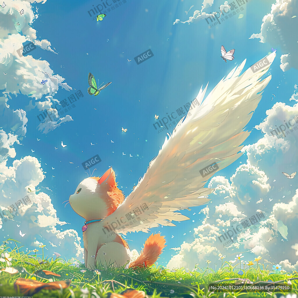 天使熊可愛插畫
