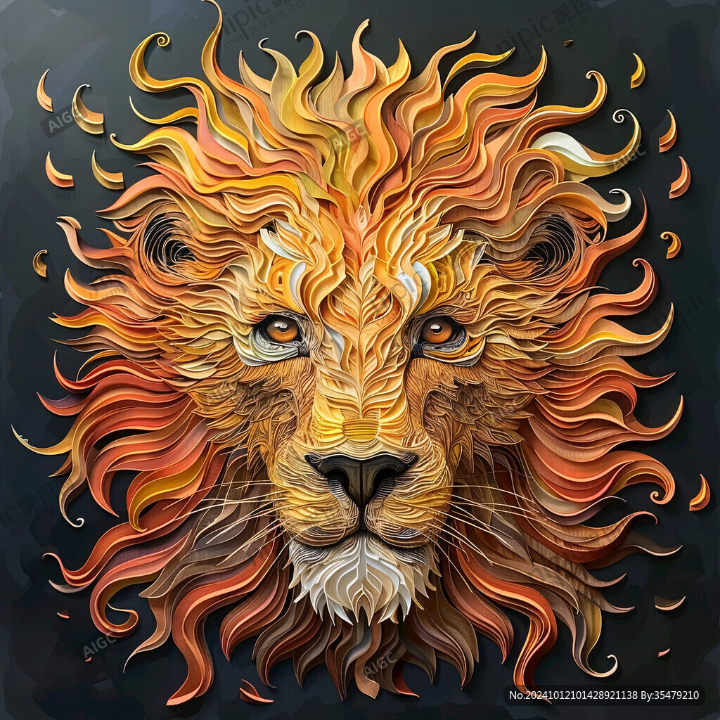 獅子包裝插畫