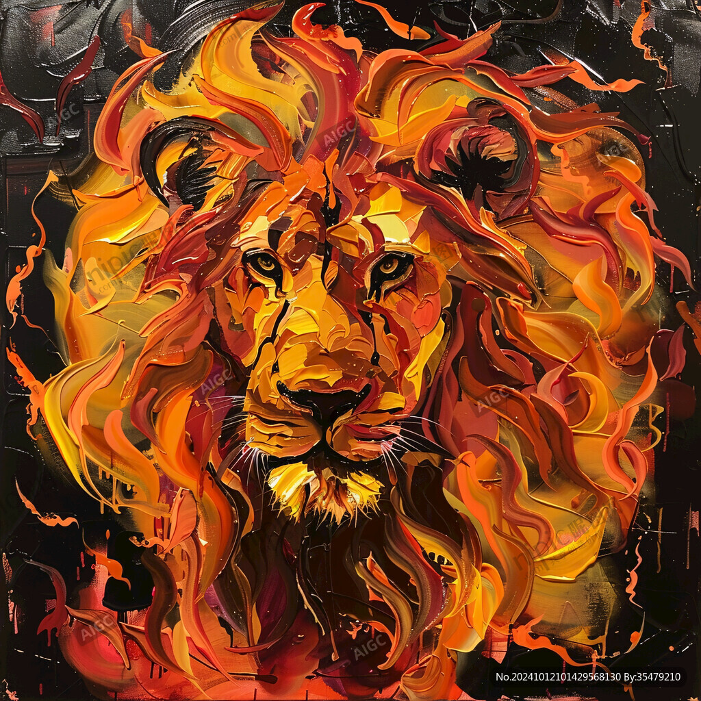 獅子包裝插畫