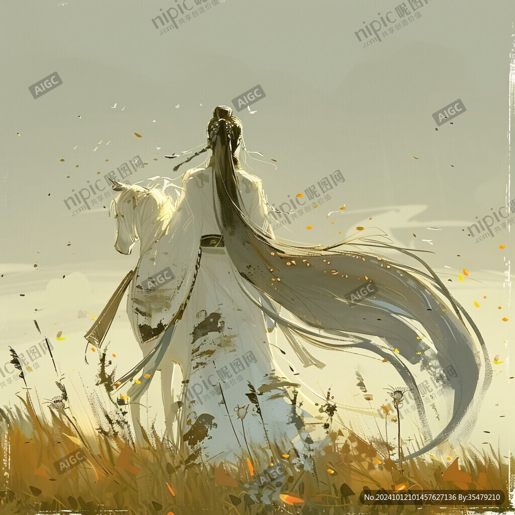 白色古風人物