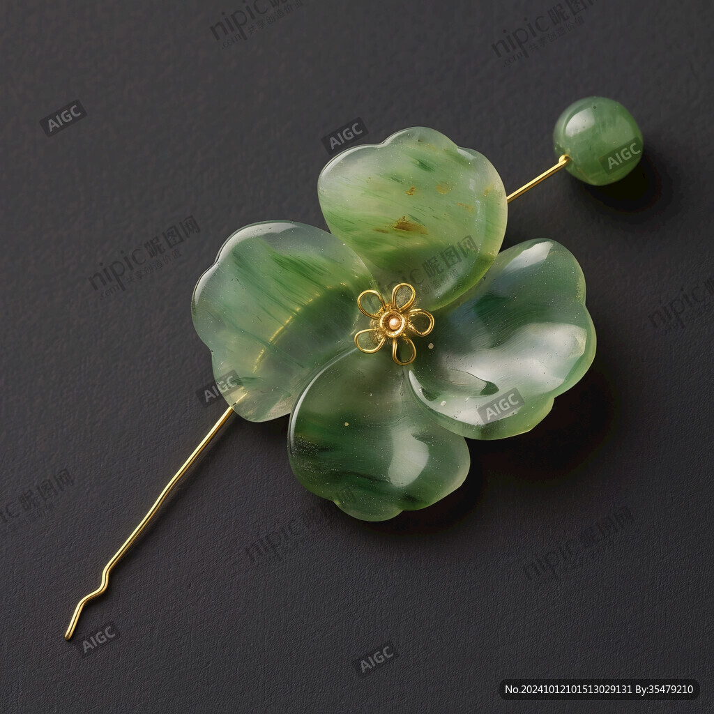 廣片花葉簪子