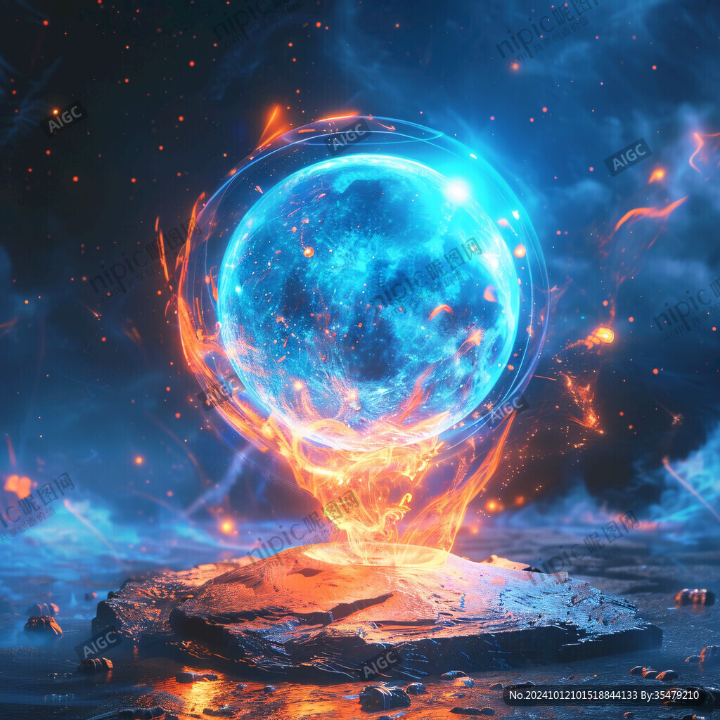 炫酷拉絲效果星球海報(bào)
