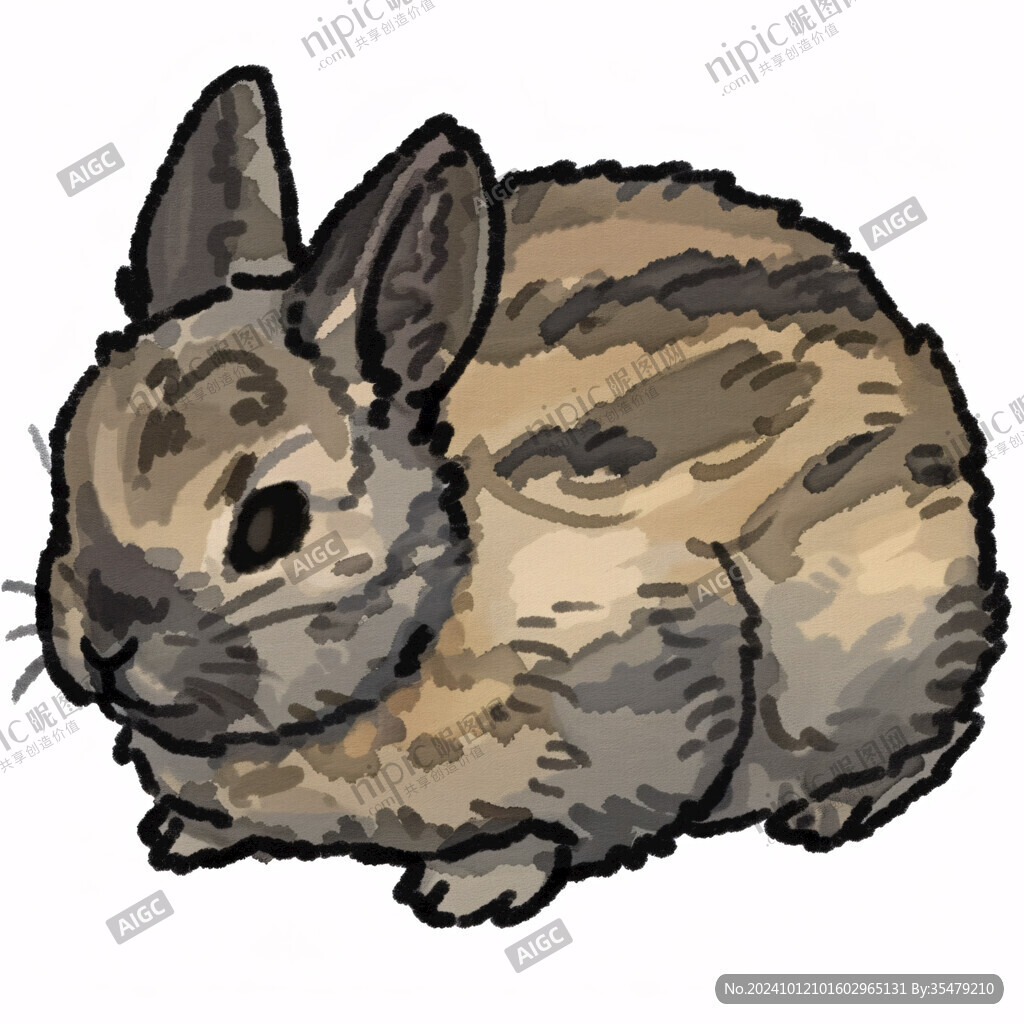 侏儒兔插畫
