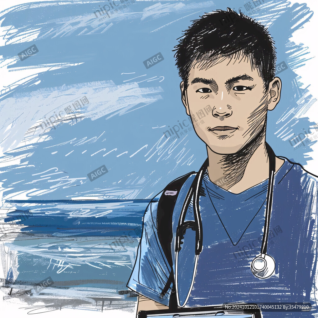 青春男孩插畫