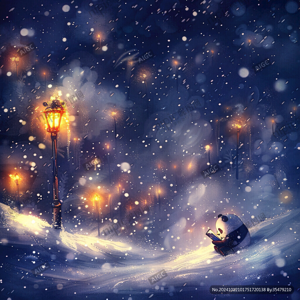 雪人街燈