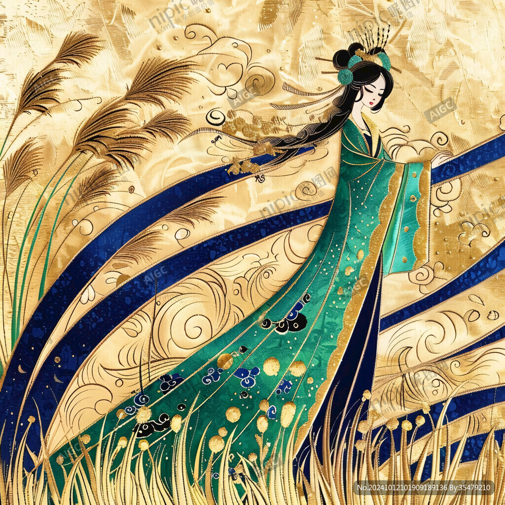 風(fēng)美人插畫