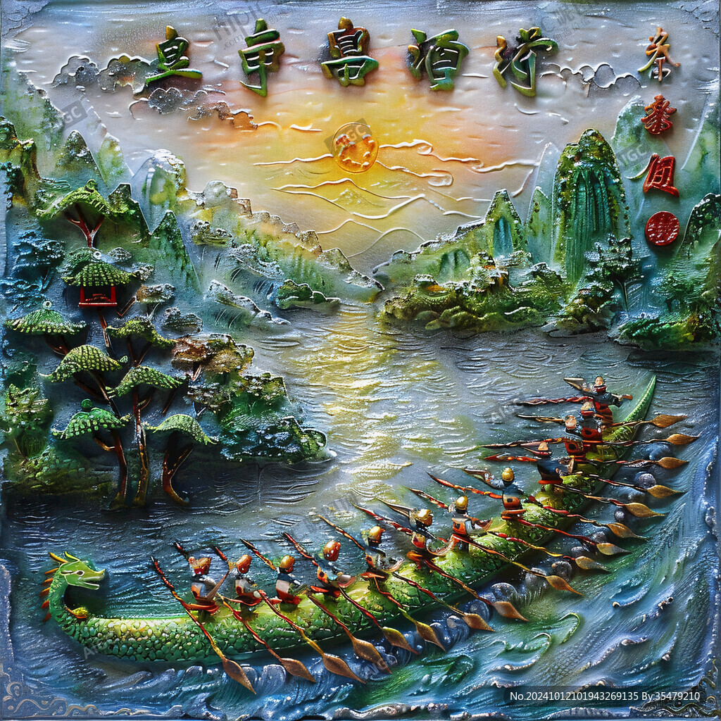 旭日東升浮雕