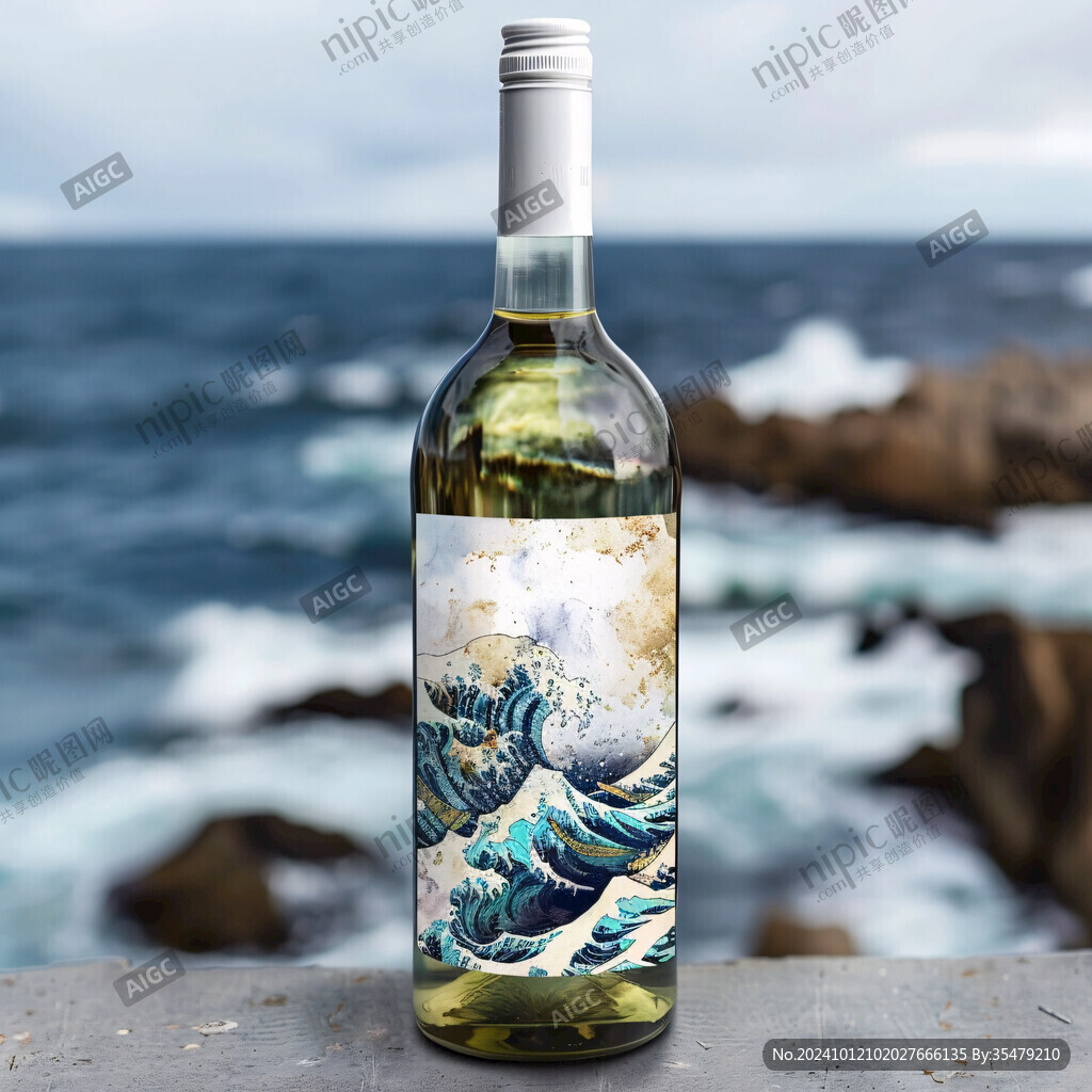 酒瓶插畫