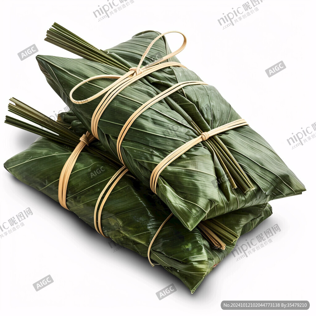 手繪一串粽子