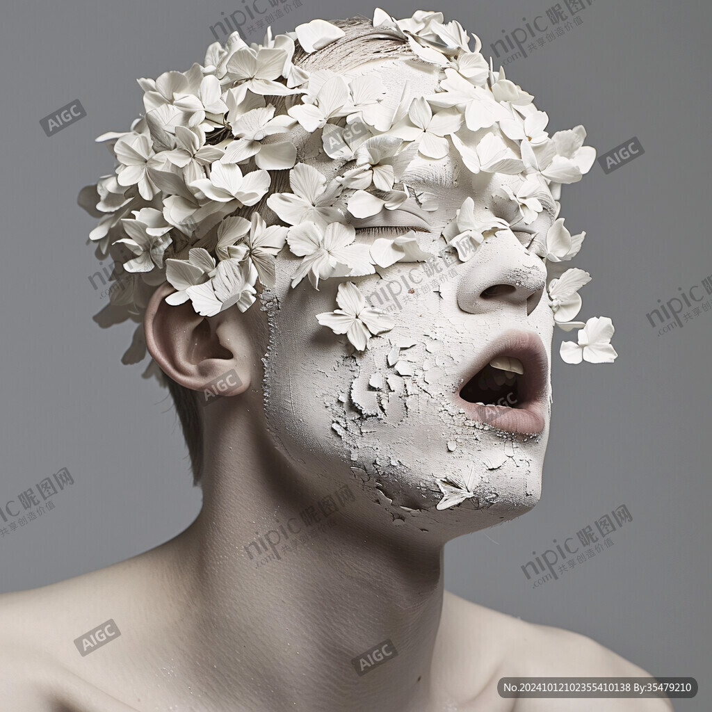 泥塑男子頭像