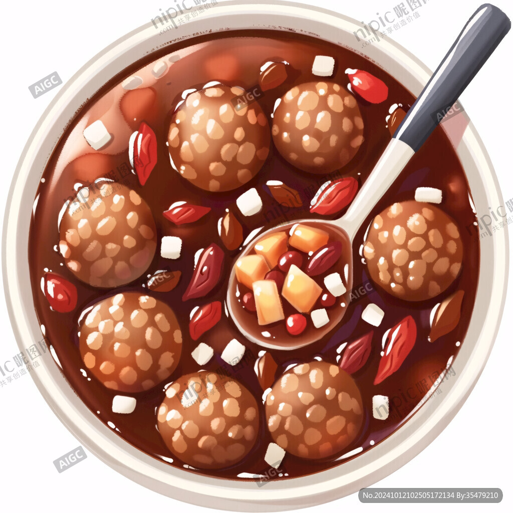 八寶粥插畫