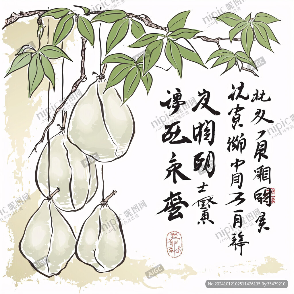 手繪香梨海報(bào)