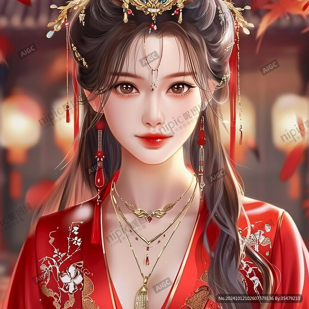 紅衣少女設(shè)計古風(fēng)