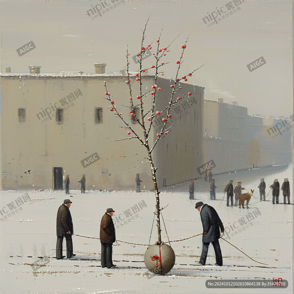 雪中紅果樹