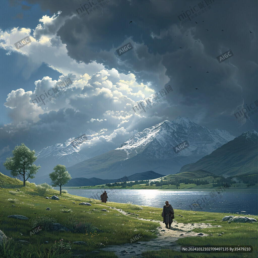 陽光晴朗風(fēng)景插畫