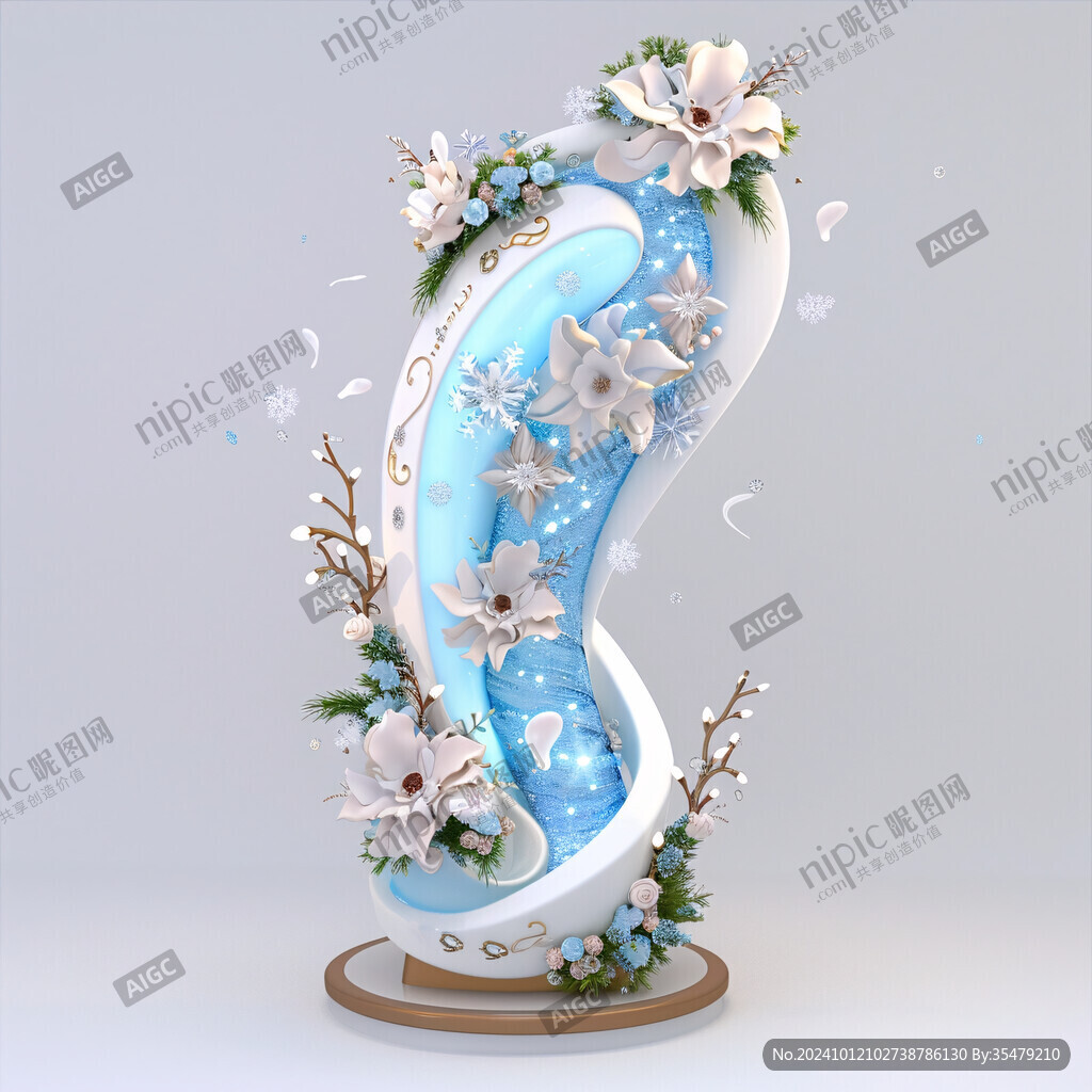 藍(lán)色花美陳