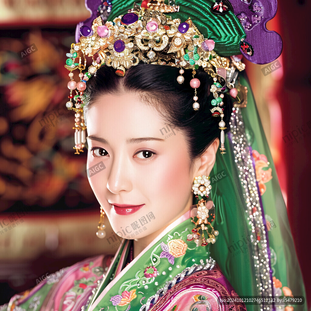 手繪古裝美女清宮美人