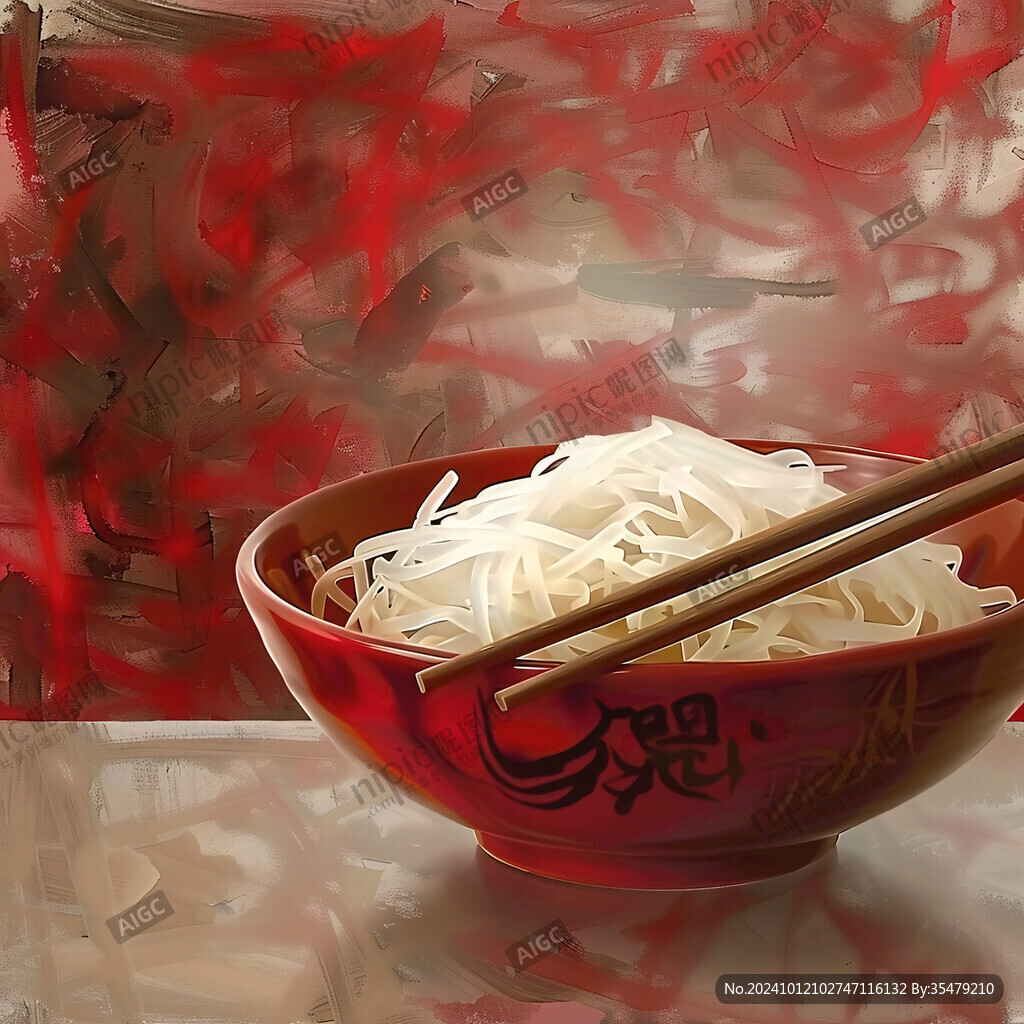 面條插畫(huà)面條掛畫(huà)
