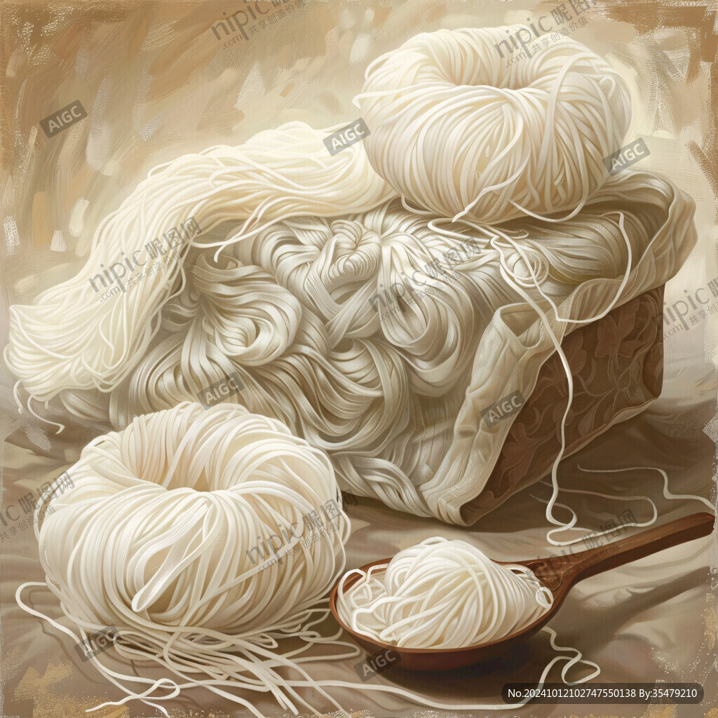 面條插畫面條掛畫