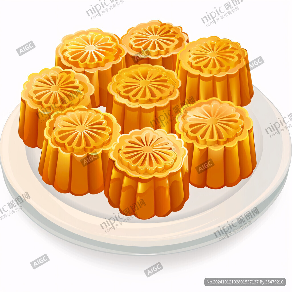 南瓜餅插畫