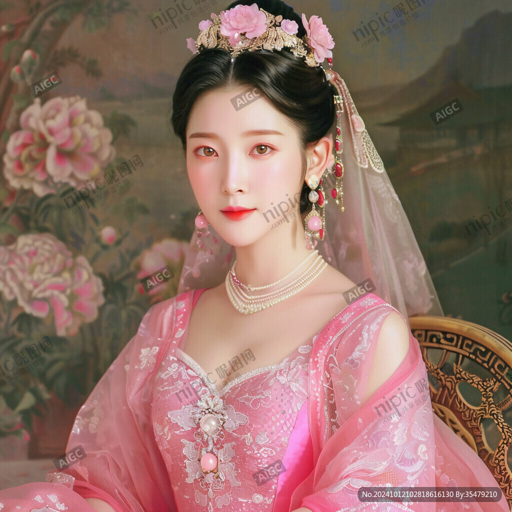 古典美女蠟像