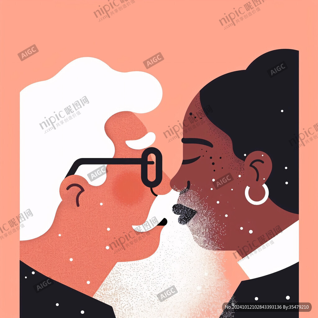 兩個對話的人插畫